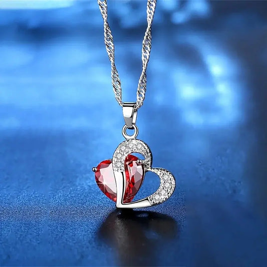 Heart Necklace in Bloom – Perfect Gift in a Rose Gift Box - InflSelection