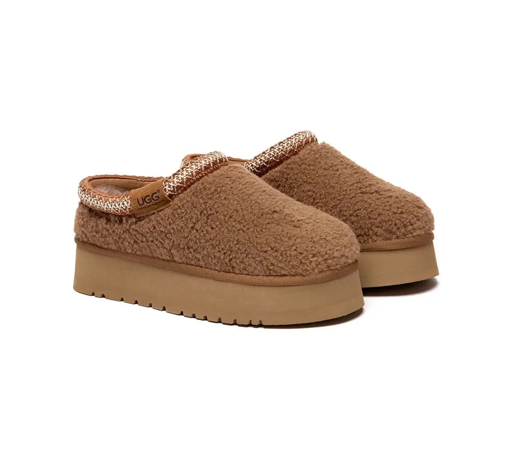 AUSTRALIAN SHEPHERD® UGG Slippers Sheepskin Wool Ankle Platform Tayla InflSelection