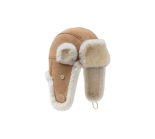 Premium UGG Boot Fluffy Sheepskin Wool Adjustable Bucket Theo Hat InflSelection