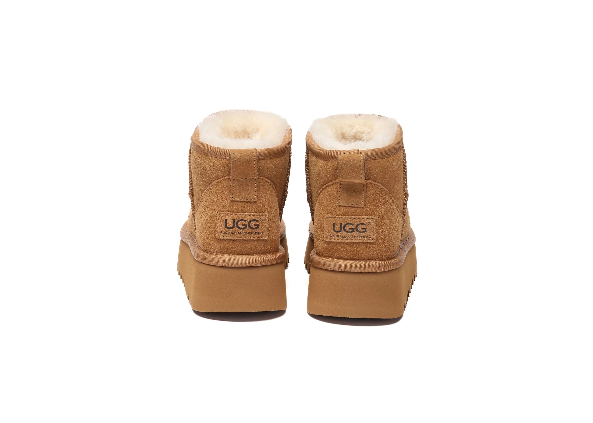 Premium UGG Boots Sheepskin Wool Ankle Platform Helia Women Men InflSelection