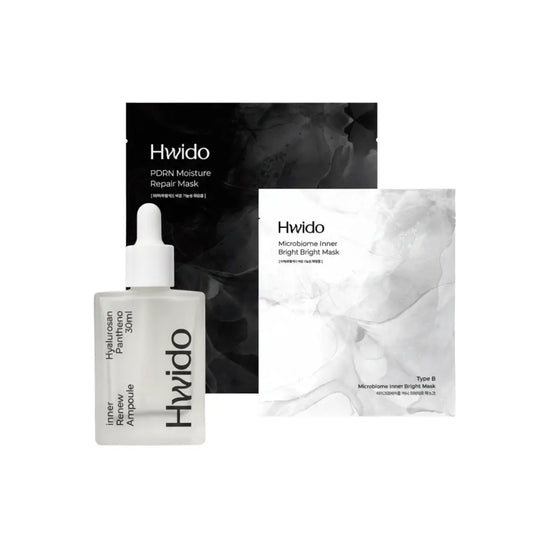 Hwido | Premium Korean PDRN Skincare – Bundle Mask Pack (27g x 8 sets) and Ampoule InflSelection