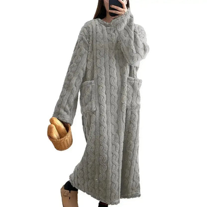 CozyBliss™ Fleece Winter Nightgown ❄️💗 Custom Life Store