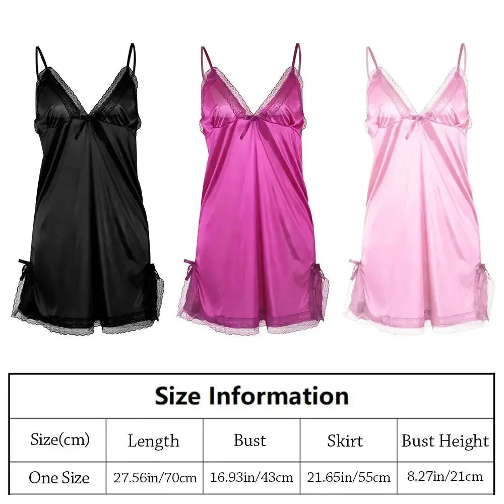 Women's Nightgowns Silk Dress - InflSelection 
