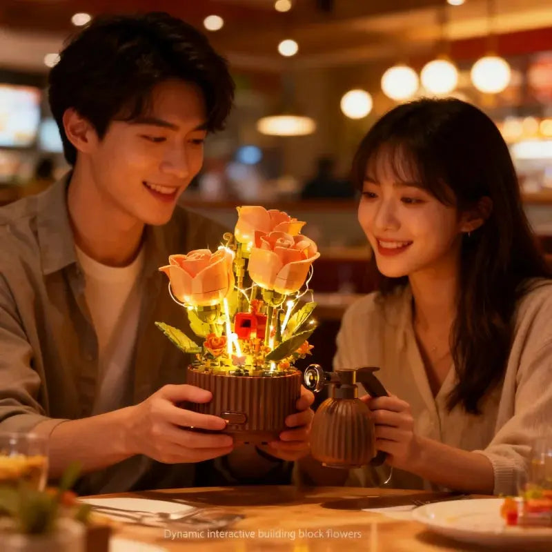 LoveBloom™ Building Flower Kit 💖🌸 Model Car And Building Blocks House Store