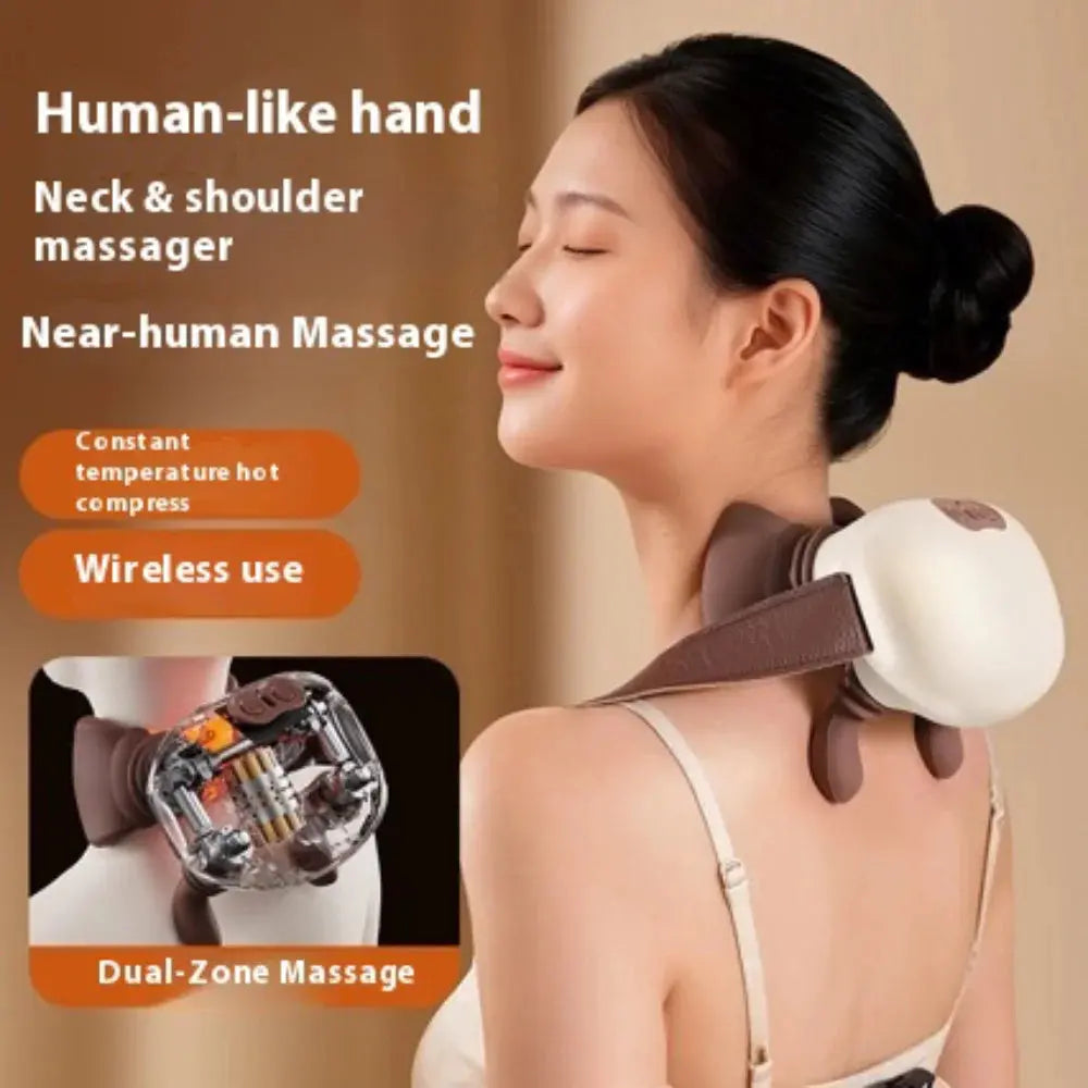 3D Shiatsu Deep-Kneading Neck Massager – Relieve Tension & Stress in Minutes! - InflSelection 