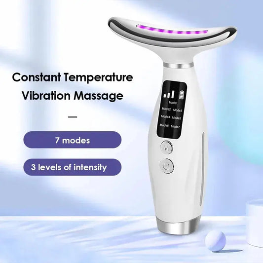 Anti Wrinkle Skin Tightening Lifting Portable LED Light Therapy Face Neck Massager - InflSelection 