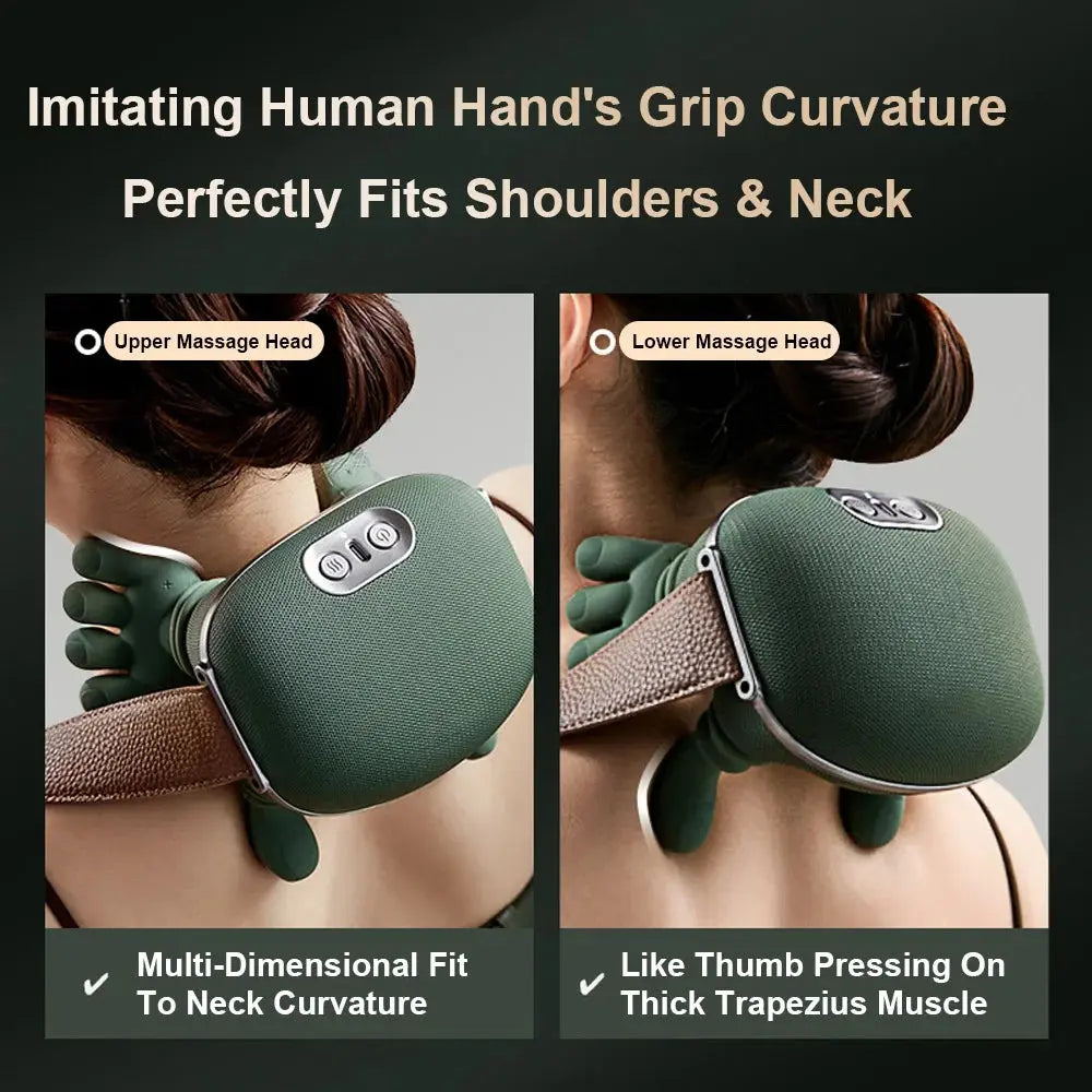 3D Shiatsu Deep-Kneading Neck Massager – Relieve Tension & Stress in Minutes! - InflSelection 