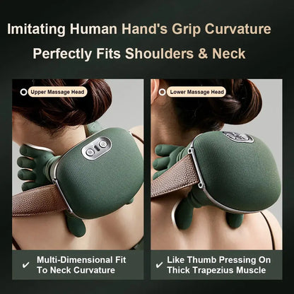 3D Shiatsu Deep-Kneading Neck Massager – Relieve Tension & Stress in Minutes! - InflSelection 