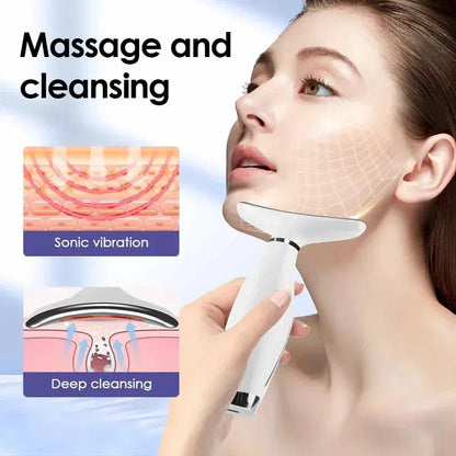 Anti Wrinkle Skin Tightening Lifting Portable LED Light Therapy Face Neck Massager - InflSelection 