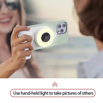 Glow & Snap: 3-in-1 Magnetic Selfie Light - InflSelection