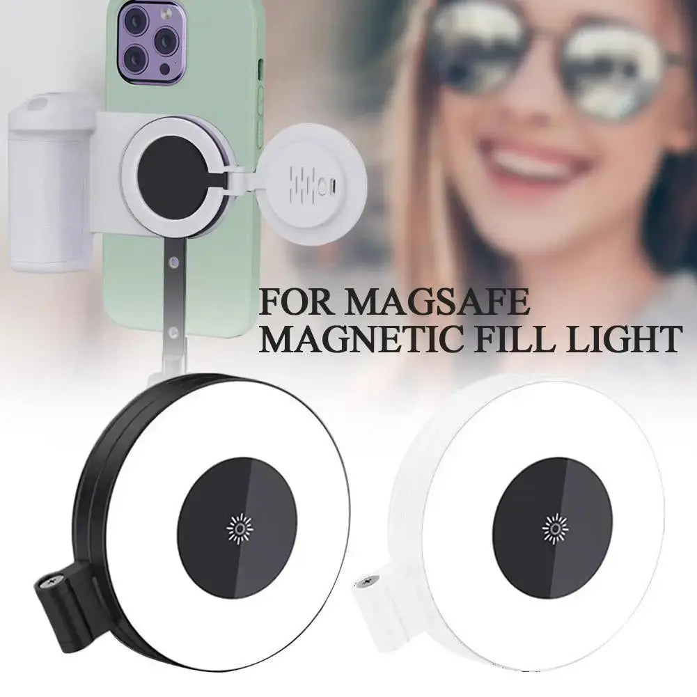 Glow & Snap: 3-in-1 Magnetic Selfie Light - InflSelection