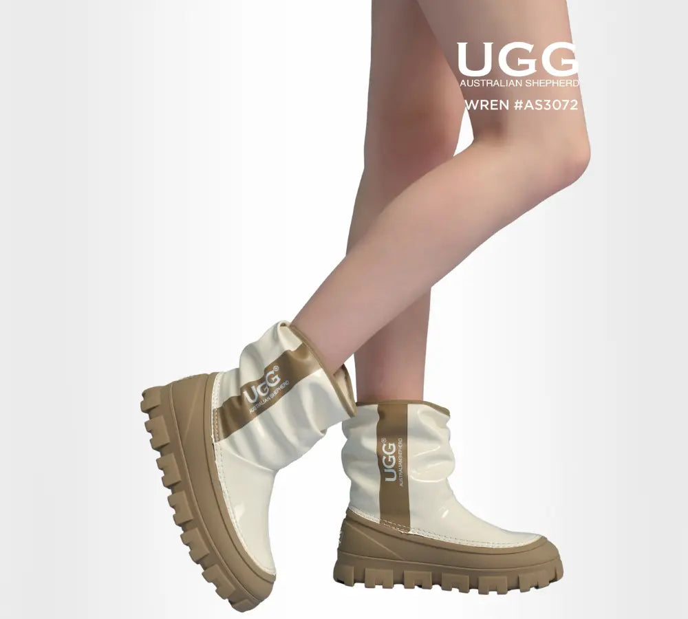 AUSTRALIAN SHEPHERD® UGG Boots Women Sheepskin Wool Waterproof Chunky Wren InflSelection