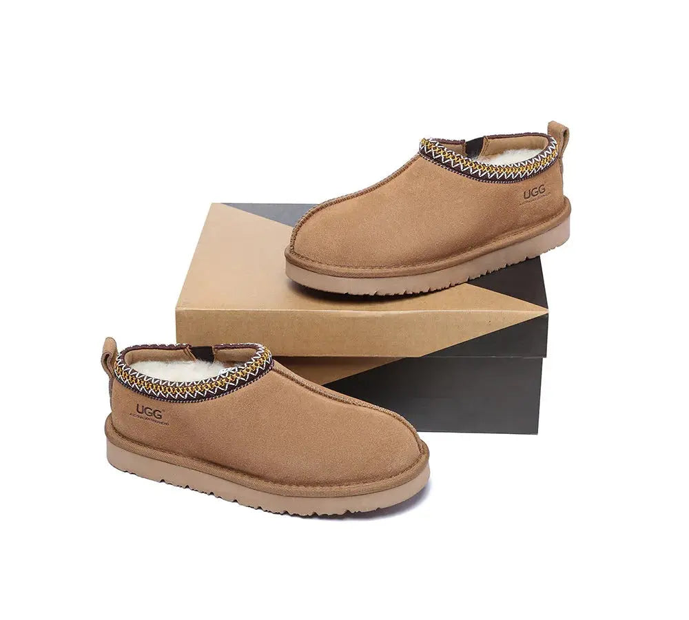 Premium UGG Slippers Sheepskin Wool Ankle Tazzy Valen Men InflSelection