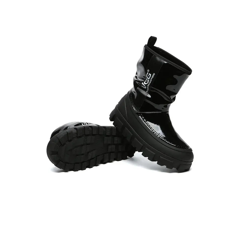 AUSTRALIAN SHEPHERD® UGG Boots Women Sheepskin Wool Waterproof Chunky Wren - InflSelection 