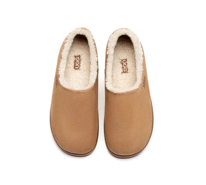 AUSTRALIAN SHEPHERD® Boots  Slippers Men Sheepskin Wool Ankle Clog Large Size Brett InflSelection