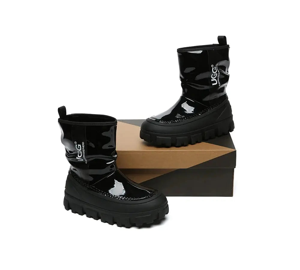 AUSTRALIAN SHEPHERD® UGG Boots Women Sheepskin Wool Waterproof Chunky Wren - InflSelection 