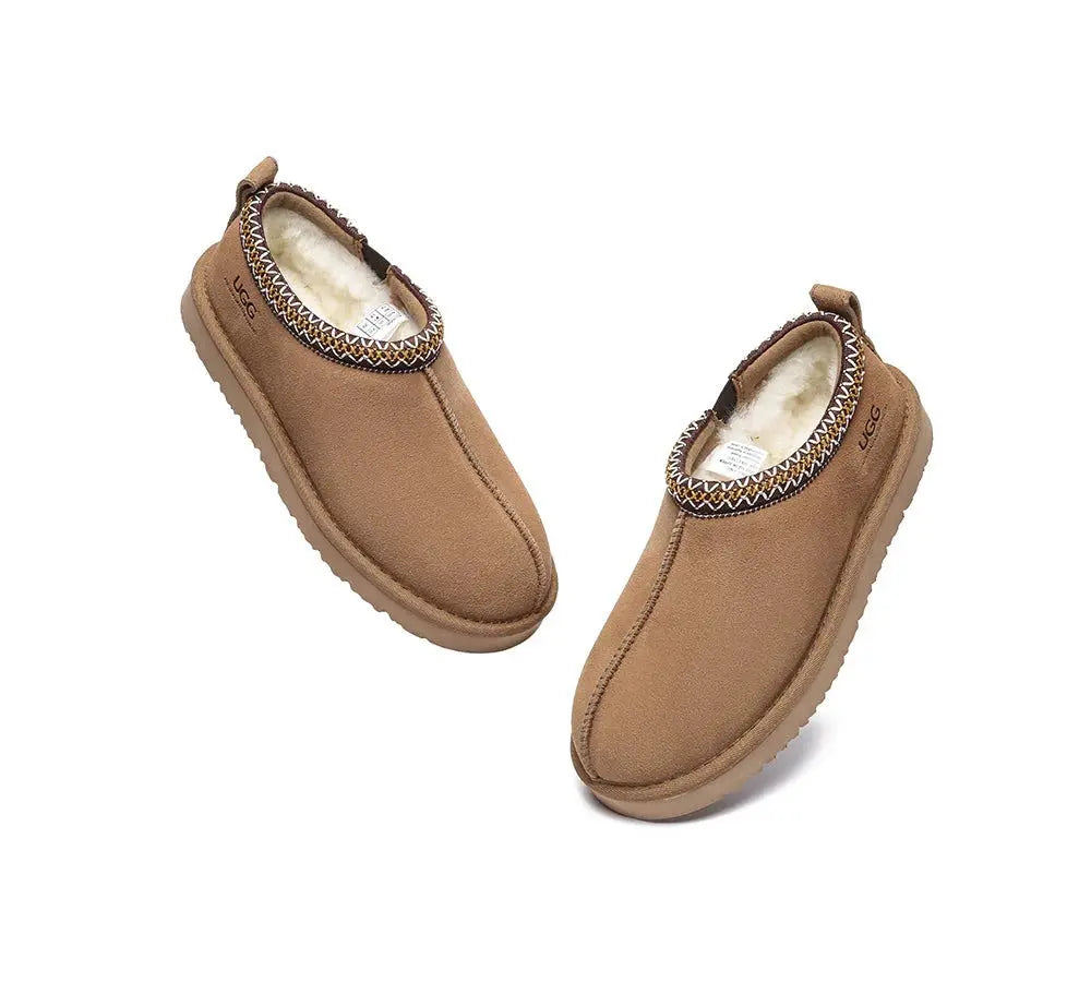 Premium UGG Slippers Sheepskin Wool Ankle Tazzy Valen Women InflSelection