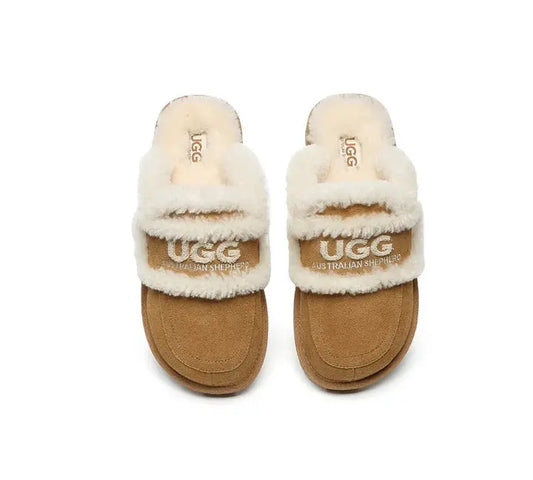 AUSTRALIAN SHEPHERD® UGG Slippers Men Sheepskin Wool Large Size Rilee InflSelection