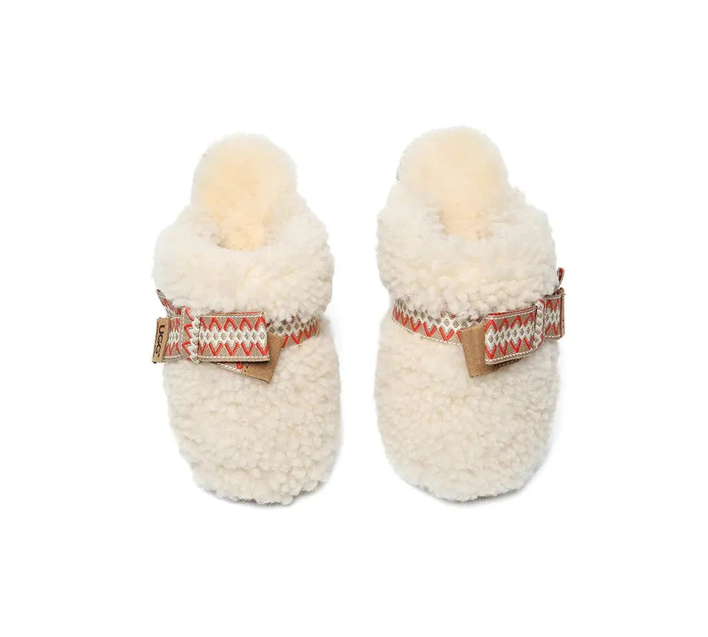 AUSTRALIAN SHEPHERD® UGG Slippers Women Sheepskin Wool Bow Cecil InflSelection