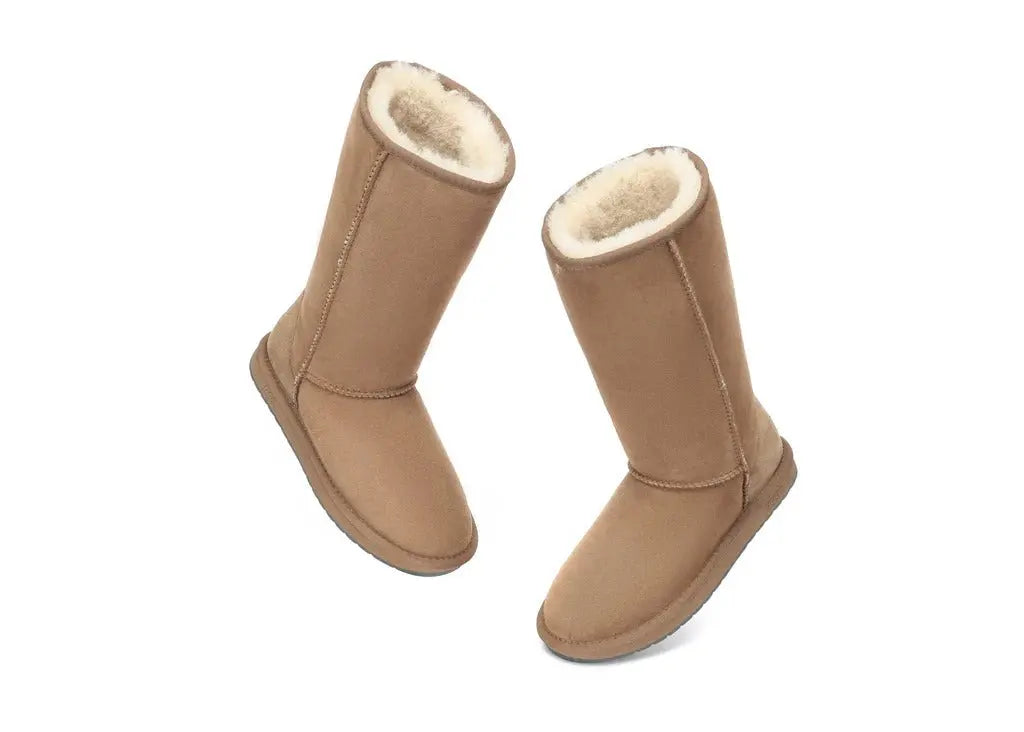 AUSTRALIAN SHEPHERD® Boots Double Face Sheepskin Wool Tall Classic Women Men InflSelection