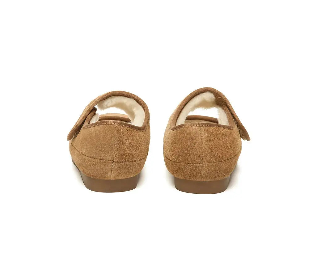 Premium UGG Slippers Sheepskin Wool Adjustable Strap Mary Jane Millie Women InflSelection