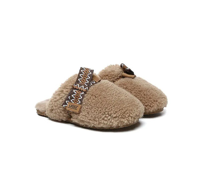 AUSTRALIAN SHEPHERD® UGG Slippers Women Sheepskin Wool Bow Cecil InflSelection