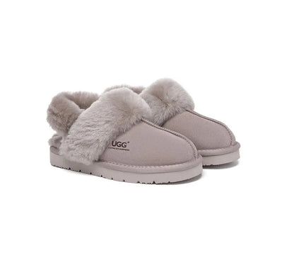 AUSTRALIAN SHEPHERD® 3-Way Style UGG Women Slippers Removable Wool Strap Slingback Muffin Fluffy InflSelection