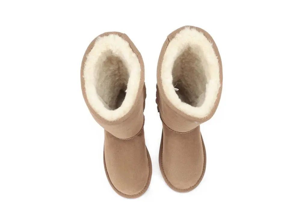 AUSTRALIAN SHEPHERD® Boots Double Face Sheepskin Wool Tall Classic Women Men InflSelection