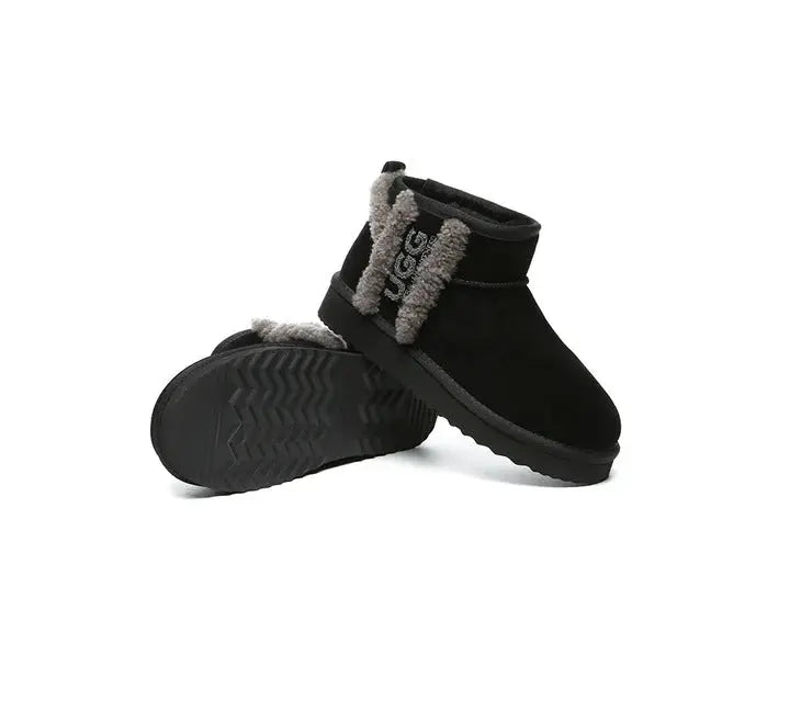 AUSTRALIAN SHEPHERD® UGG Boots Sheepskin Wool Shearling Lined Ankle Ultra Mini Darby - InflSelection 