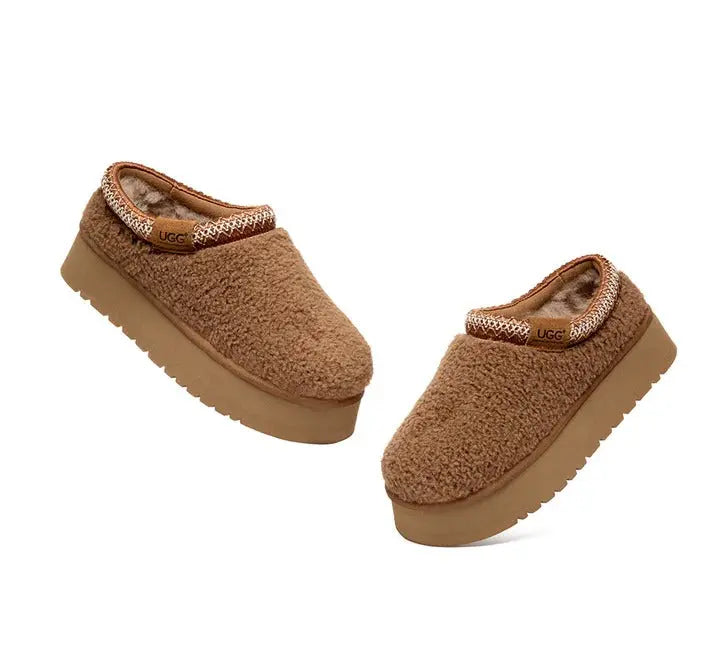 AUSTRALIAN SHEPHERD® UGG Slippers Sheepskin Wool Ankle Platform Tayla InflSelection