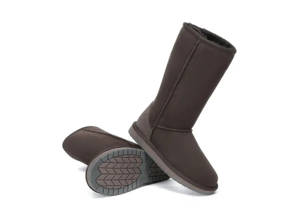 AUSTRALIAN SHEPHERD® Boots Double Face Sheepskin Wool Tall Classic Women Men InflSelection