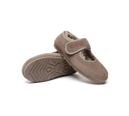 AUSTRALIAN SHEPHERD® UGG Slippers Sheepskin Wool Adjustable Strap Mary Jane Velvi InflSelection