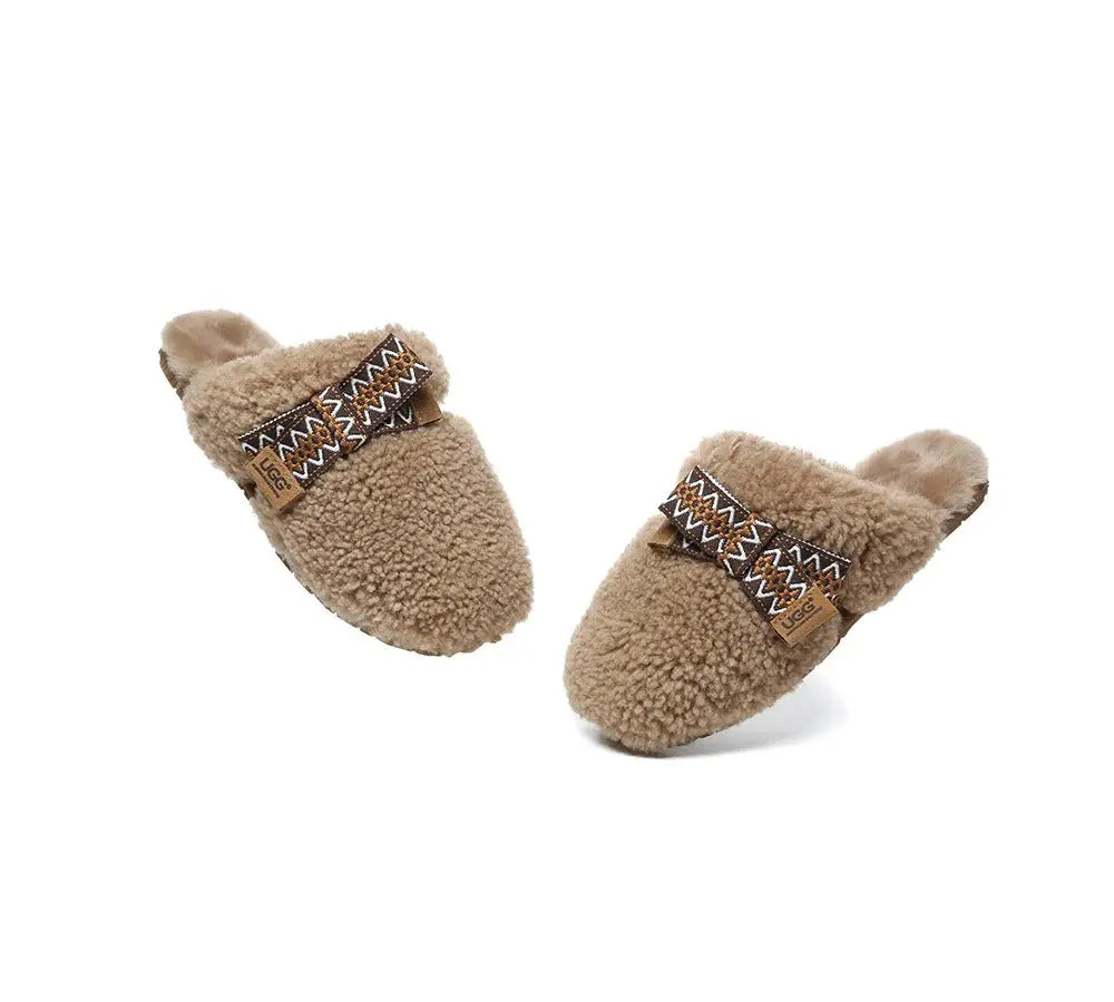 AUSTRALIAN SHEPHERD® UGG Slippers Women Sheepskin Wool Bow Cecil InflSelection