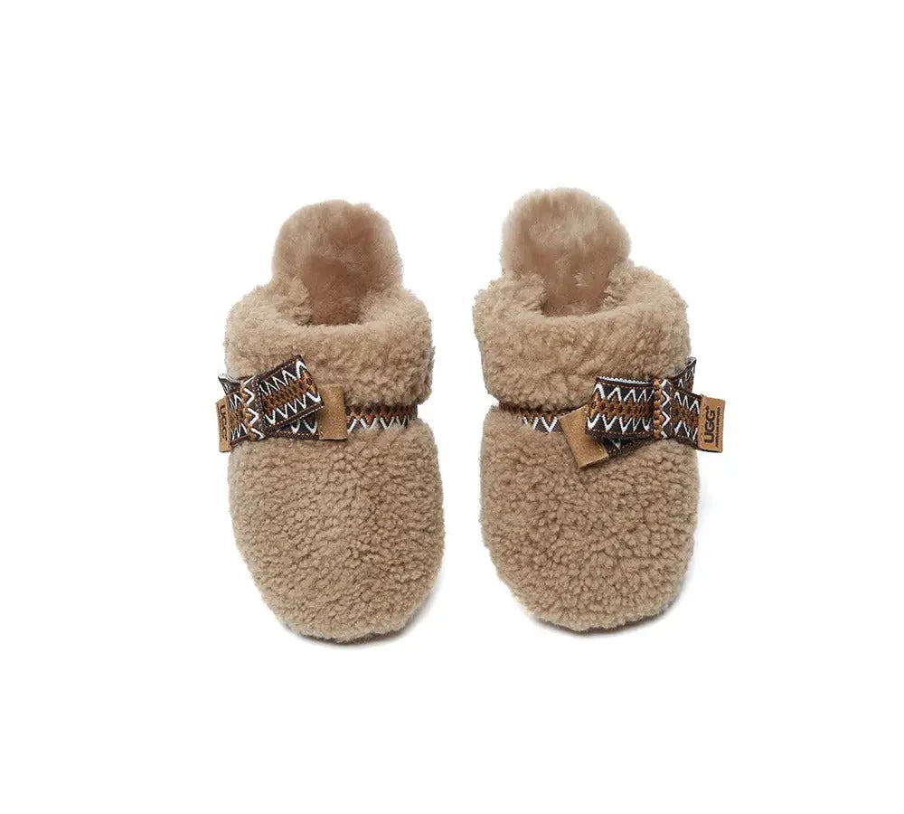 AUSTRALIAN SHEPHERD® UGG Slippers Women Sheepskin Wool Bow Cecil InflSelection