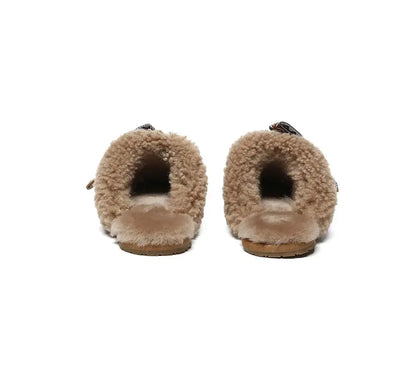 AUSTRALIAN SHEPHERD® UGG Slippers Women Sheepskin Wool Bow Cecil InflSelection