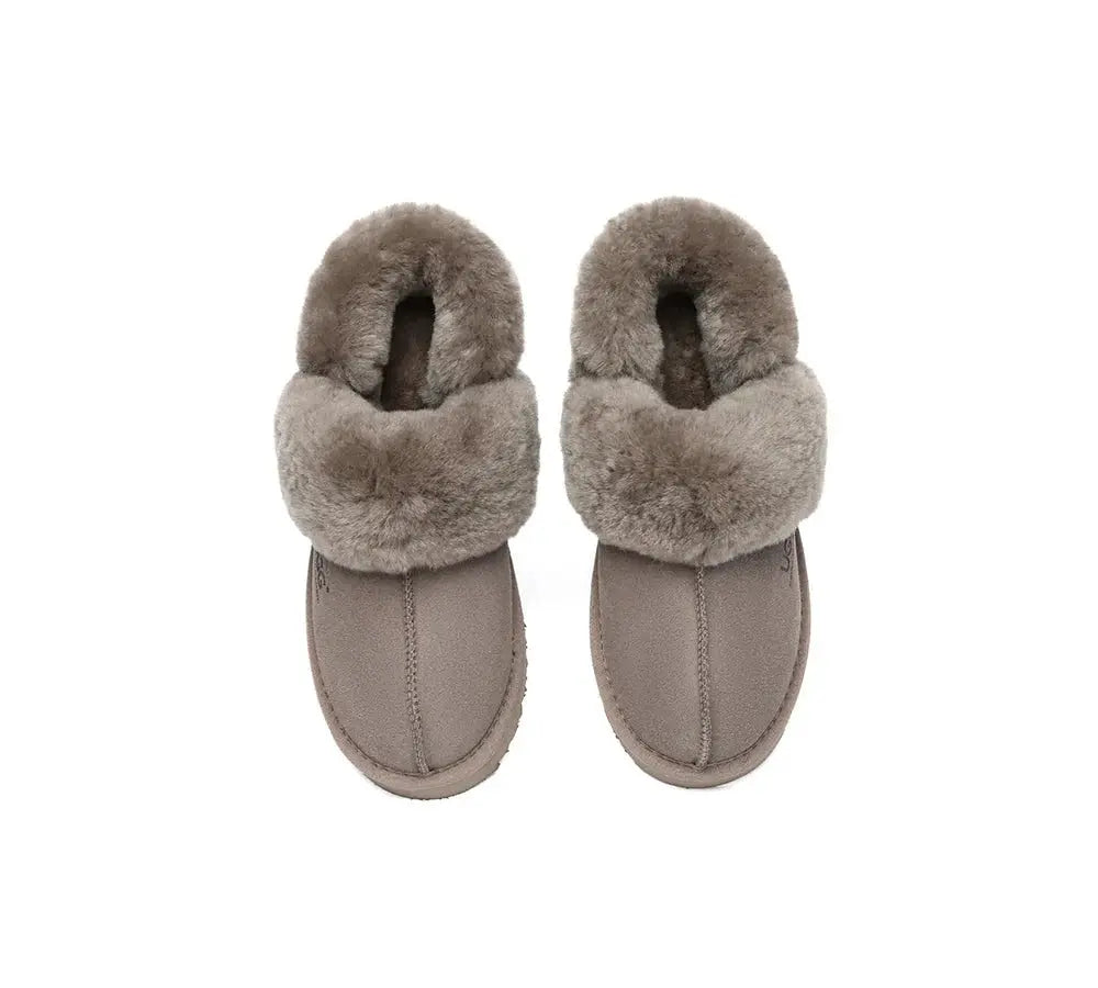 AUSTRALIAN SHEPHERD® 3-Way Style UGG Women Slippers Removable Wool Strap Slingback Muffin Fluffy InflSelection
