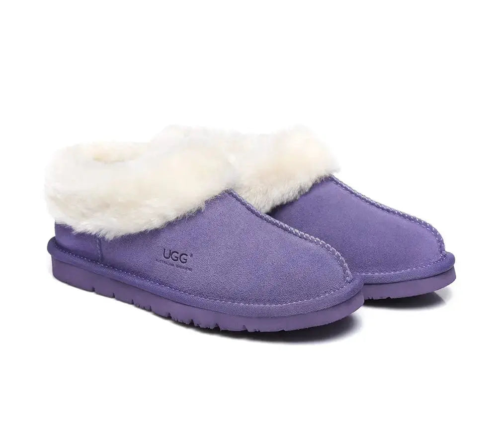 Premium UGG Slippers Sheepskin Wool Ankle Homey Women Men InflSelection