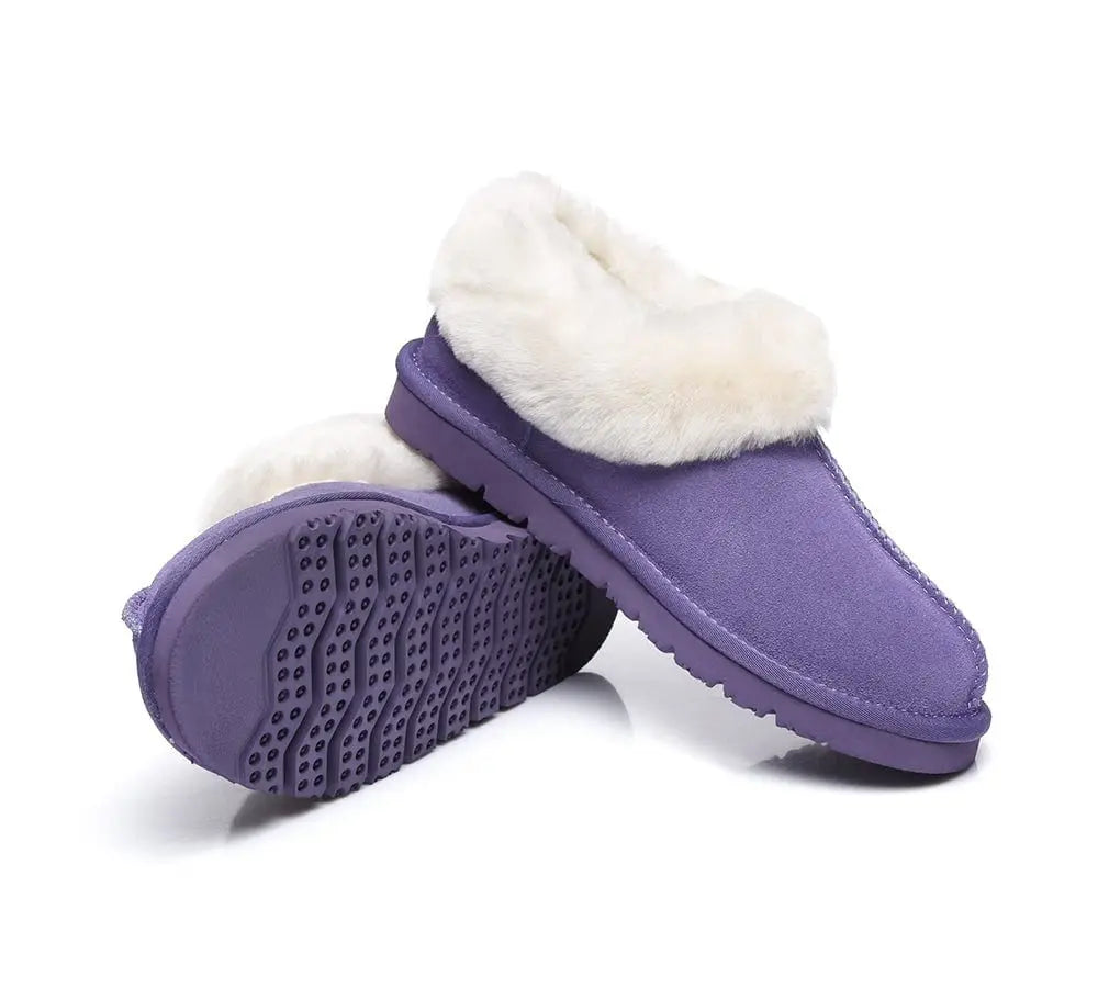 Premium UGG Slippers Sheepskin Wool Ankle Homey Women Men InflSelection