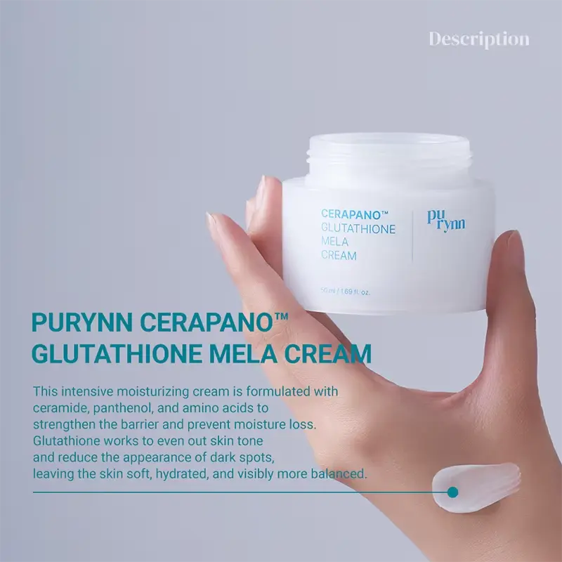 Korean Cosmetic Purynn Cerapano Mela Cream Whitening Cosmetics K-beauty Facial Cream Skin barrier repair sensitive skin care - InflSelection 