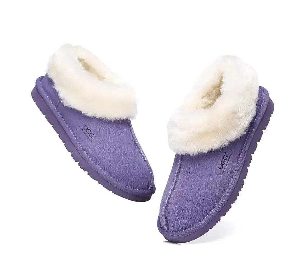 Premium UGG Slippers Sheepskin Wool Ankle Homey Women Men InflSelection