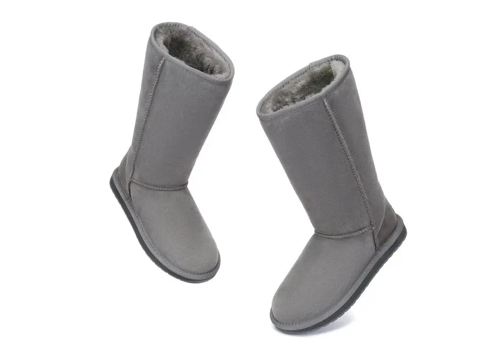 AUSTRALIAN SHEPHERD® Boots Double Face Sheepskin Wool Tall Classic Women Men InflSelection