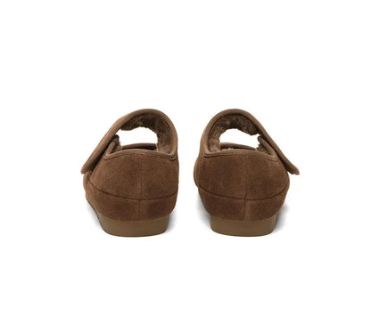 Premium UGG Slippers Sheepskin Wool Adjustable Strap Mary Jane Millie Women InflSelection