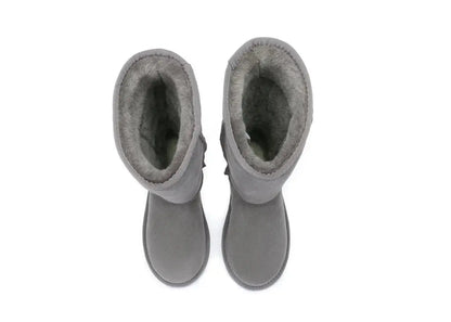 AUSTRALIAN SHEPHERD® Boots Double Face Sheepskin Wool Tall Classic Women Men InflSelection