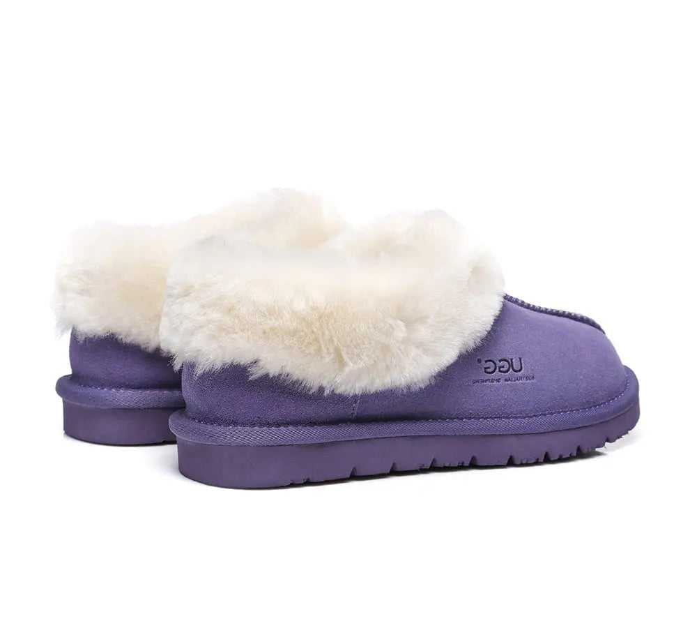 Premium UGG Slippers Sheepskin Wool Ankle Homey Women Men InflSelection