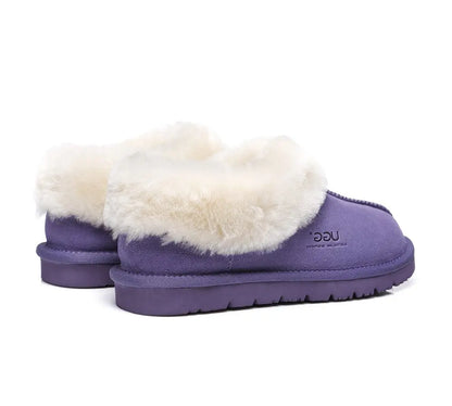Premium UGG Slippers Sheepskin Wool Ankle Homey Women Men InflSelection
