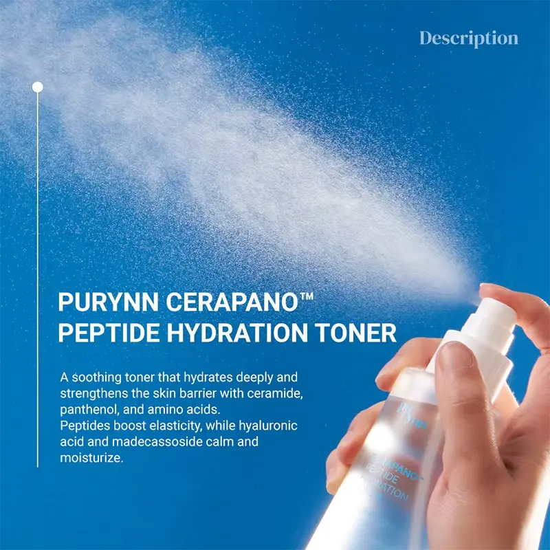 Purynn Cerapano Peptide Hydration Toner K-Beauty Facial Cream Toner for Hydrating - InflSelection 