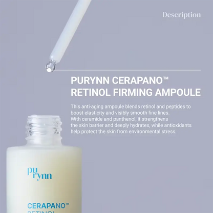 Purynn Cerapano Retinol Firming Ampoule ODM OEM Cosmetics K-beauty Facial Cream Toner Serum Skin barrier repairskin care - InflSelection 