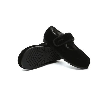 Premium UGG Slippers Sheepskin Wool Adjustable Strap Mary Jane Millie Women InflSelection