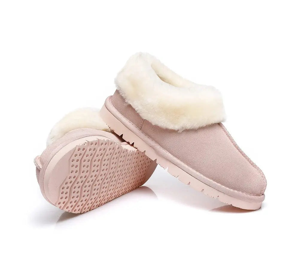 Premium UGG Slippers Sheepskin Wool Ankle Homey Women Men InflSelection