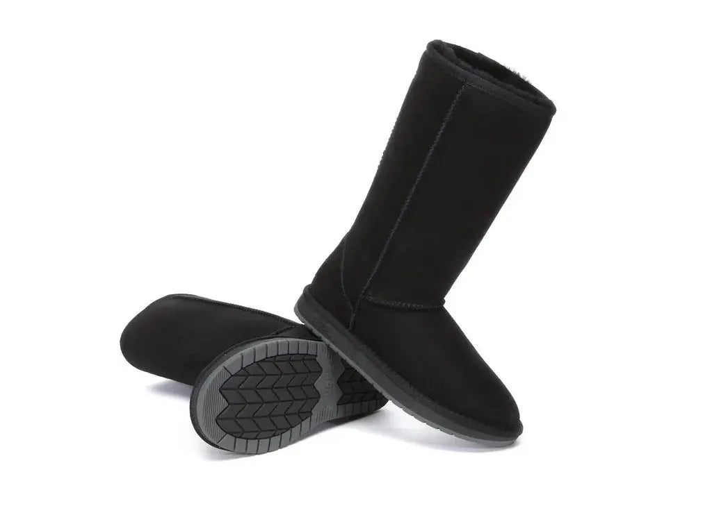 AUSTRALIAN SHEPHERD® Boots Double Face Sheepskin Wool Tall Classic Women Men InflSelection